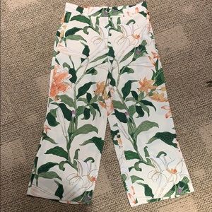 Ann Taylor Tan Petite (with pattern) Work Pants